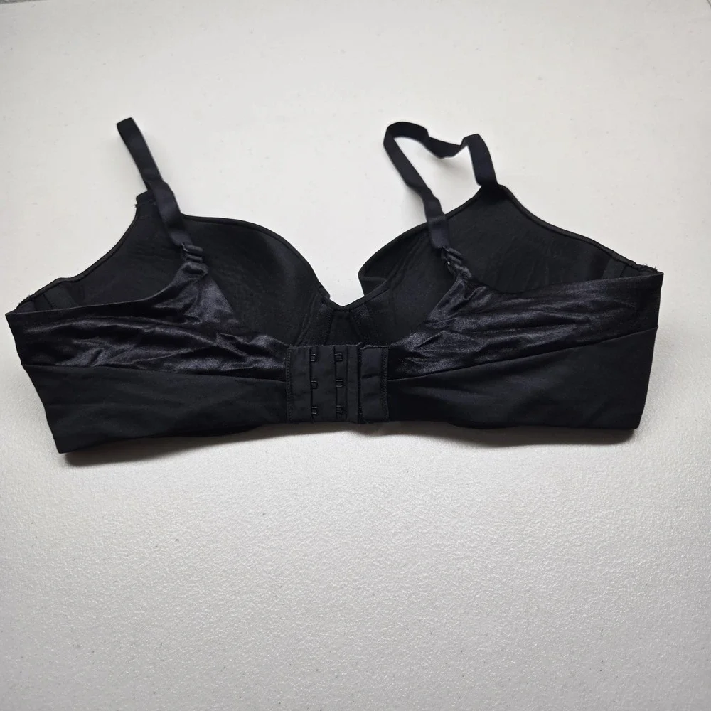 Maidenform Women Bra‎ 38C Black T Shirt Underwired Strap Adjustable